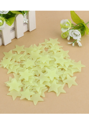 100 Piece Luminous Star Wall Sticker, Suitable for Bedroom, Ceiling, and Wall Decoration, Creating An Exclusive Starry Sky Wall