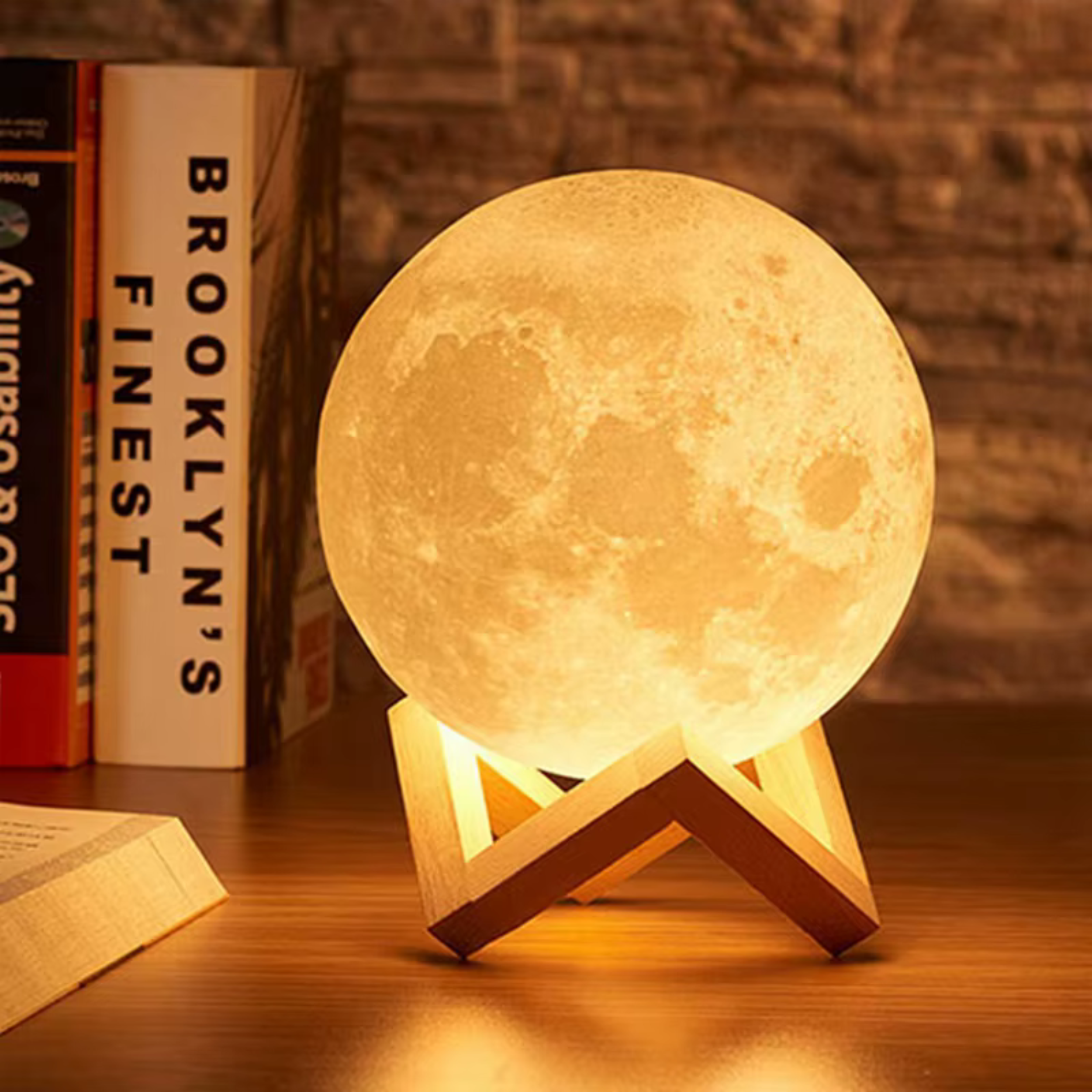 LED Moon Light Galaxy Book Lamp – Rechargeable Night Light for Bedroom, Kids & Aesthetic Room Decor Gift