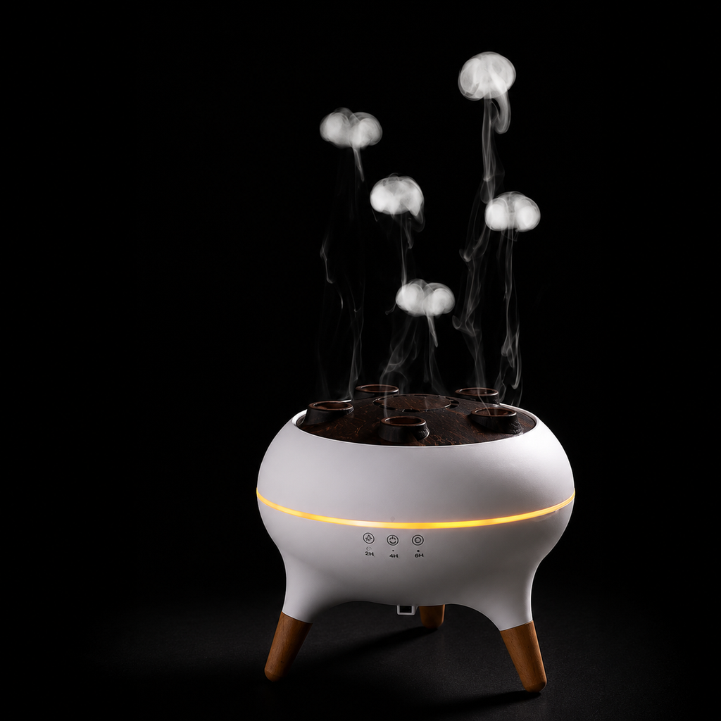 Jellyfish Air Humidifier 250ml – LED Night Light & Essential Oil Diffuser with Remote