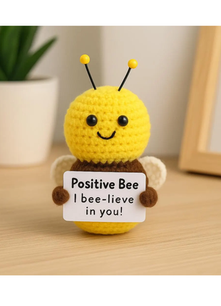 New Positive Energy Potato Hug Pocket Mini Handmade Plush Wool Knitting Doll with Card Funny Christams Gift Home Room Decoration