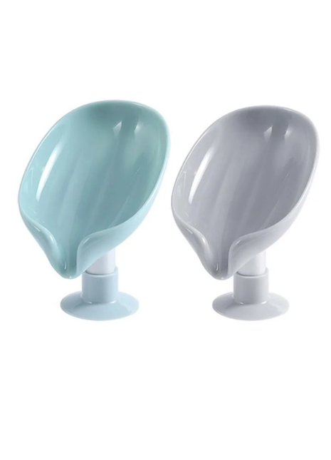 2pcs Soap Box Creative Draining Soap Storage Rack Punch Free Suction Cup Personalized Cute Household Shelf Bathroom Artifact