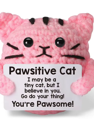 New Positive Energy Potato Hug Pocket Mini Handmade Plush Wool Knitting Doll with Card Funny Christams Gift Home Room Decoration