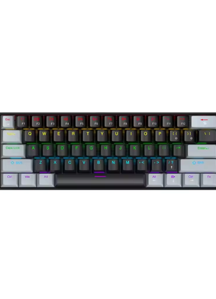 Mini Mechanical Keyboard,Wired,61 Keys,Phantom RGB, Black/White Red/Blue Mechanical Switch for Gaming,60% Portable