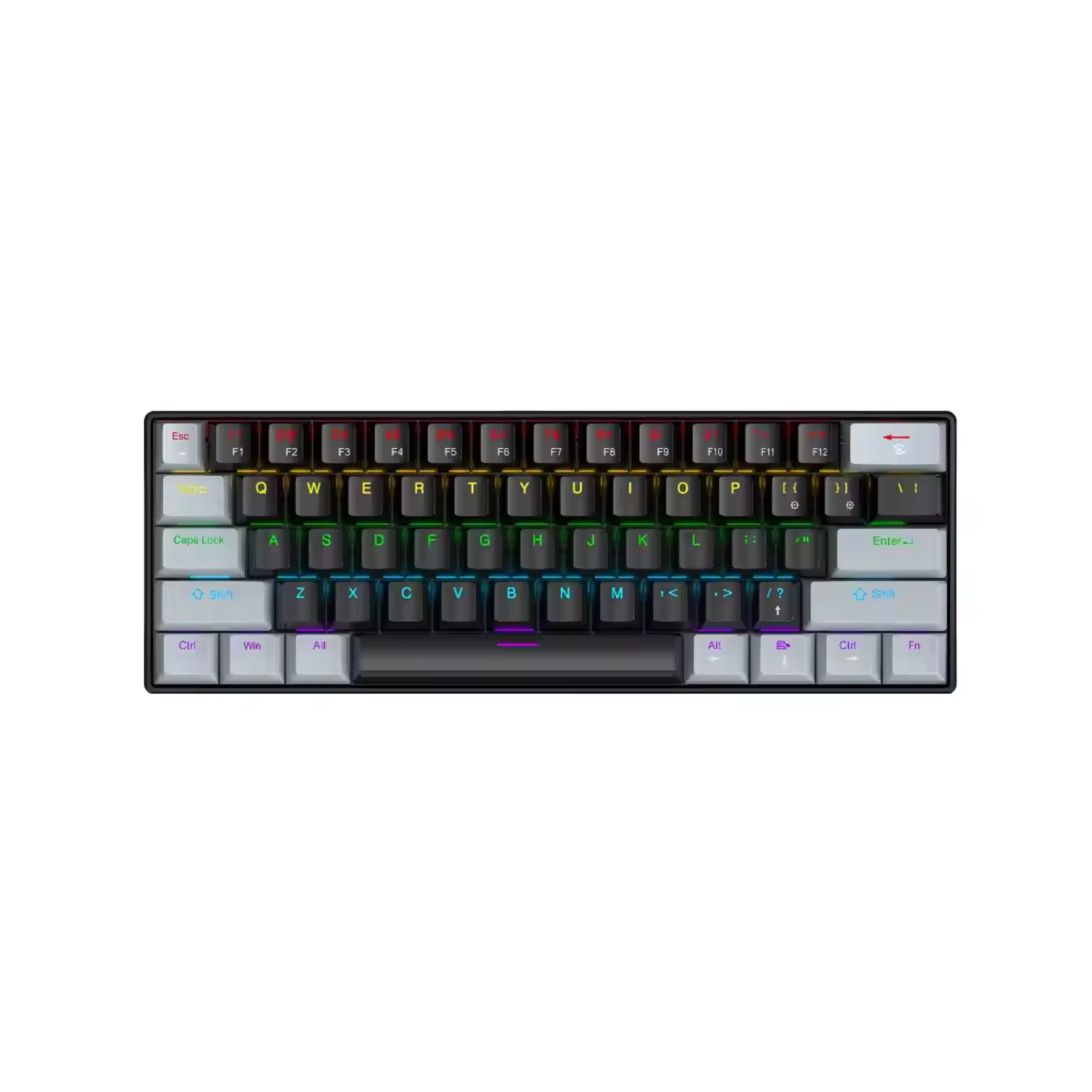 Mini Mechanical Keyboard 60% – 61 Keys RGB Wired Gaming Keyboard (Red/Blue Switch)