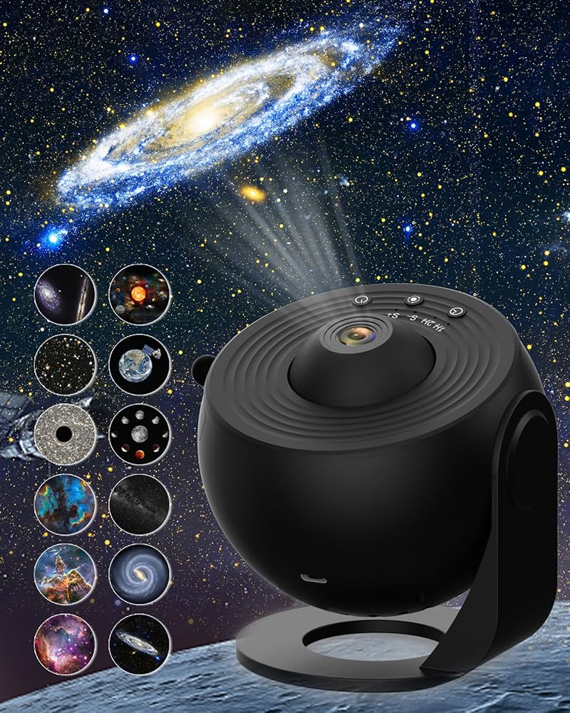 Galaxy Star Projector Night Light – 360° Rotating Starry Sky Planetarium Lamp for Kids Bedroom, Romantic Decor & Gifts