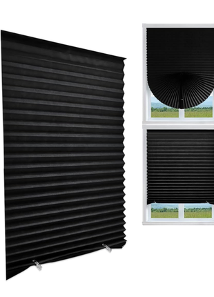 5 Size Self-adhesive Pleated Blinds Bathroom Balcony Shades Half Blackout Windows Curtains for Bedroom Living Room Balcony