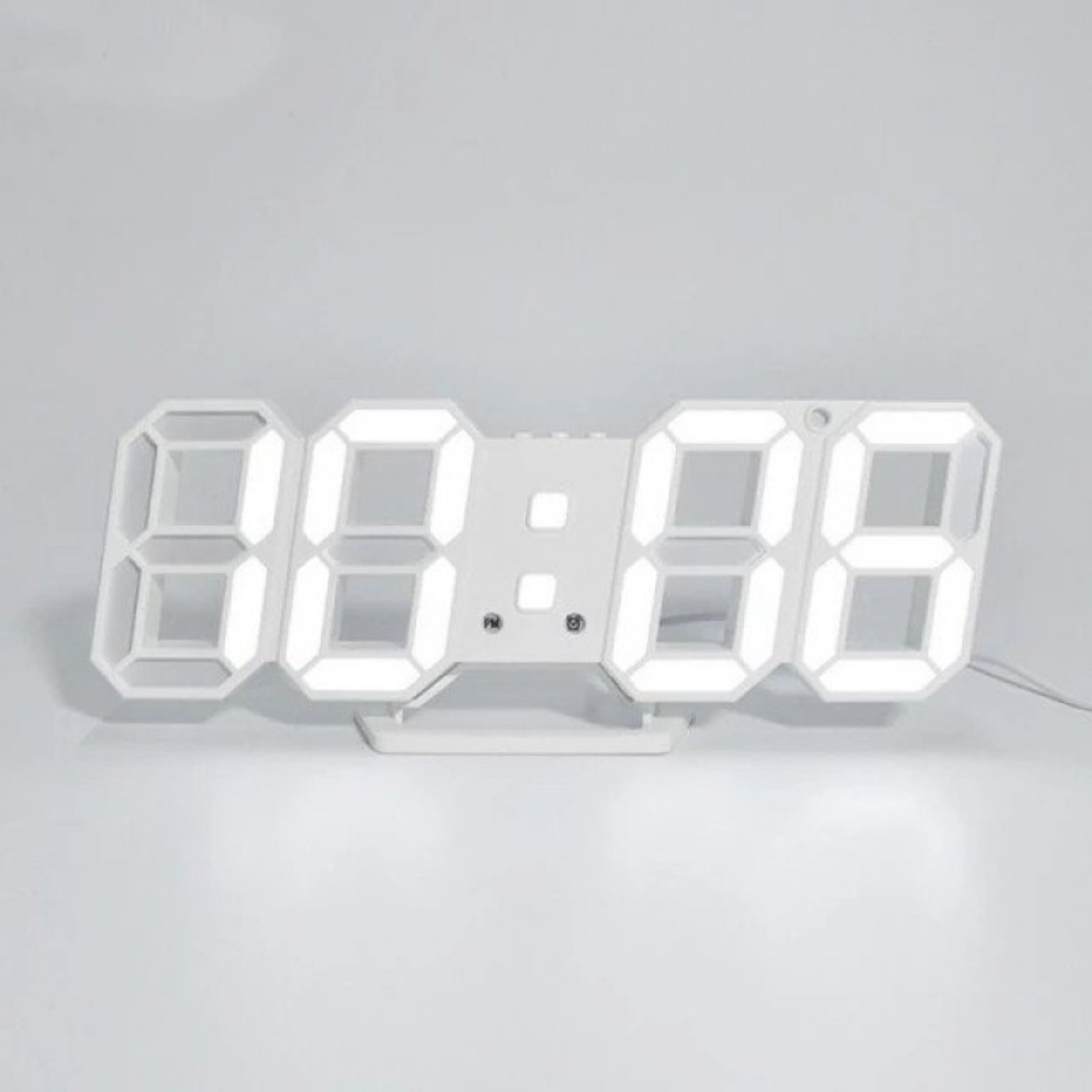 3D LED Digital Wall Clock – Alarm Clock with Time, Date & Temperature Display