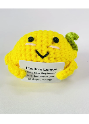 New Positive Energy Potato Hug Pocket Mini Handmade Plush Wool Knitting Doll with Card Funny Christams Gift Home Room Decoration