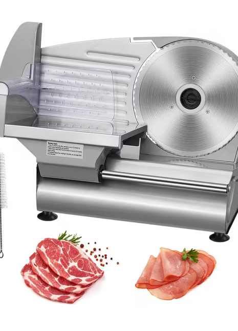 SucceBuy Meat Slicer Electric Deli Food Slicer SUS 420 Stainless Steel Blade and Blade Guard Adjustable Thickness for Home Use