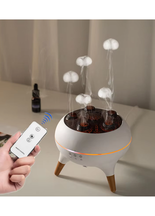 Dynamic Jellyfish Air Humidifier 250ml Essential Oil Diffuser Remote Control Bedroom Humidifier With 7 Colorful Night Lights