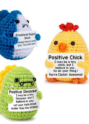 New Positive Energy Potato Hug Pocket Mini Handmade Plush Wool Knitting Doll with Card Funny Christams Gift Home Room Decoration