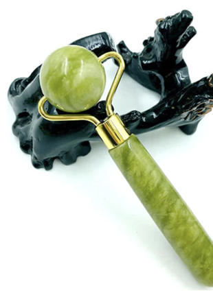 Natural Jade Roller Massager for Face Body Back Foot Massage Roller Facial Liftting Anti-wrinkle Double-end Gua Sha Jade Stone