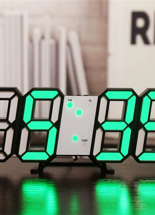 Purchase Products Clock 3D LED Digital Alarm Clock Wall Clock Time/date/temperature For Home/kitchen/office Clocks Decor Garden