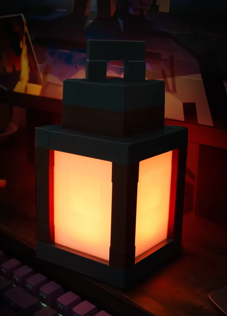 Pixel Style Night Light Portable Lantern Tabletop Ornament 16 Colors Lantern DIY Interior Decoration Festival Atmosphere Light