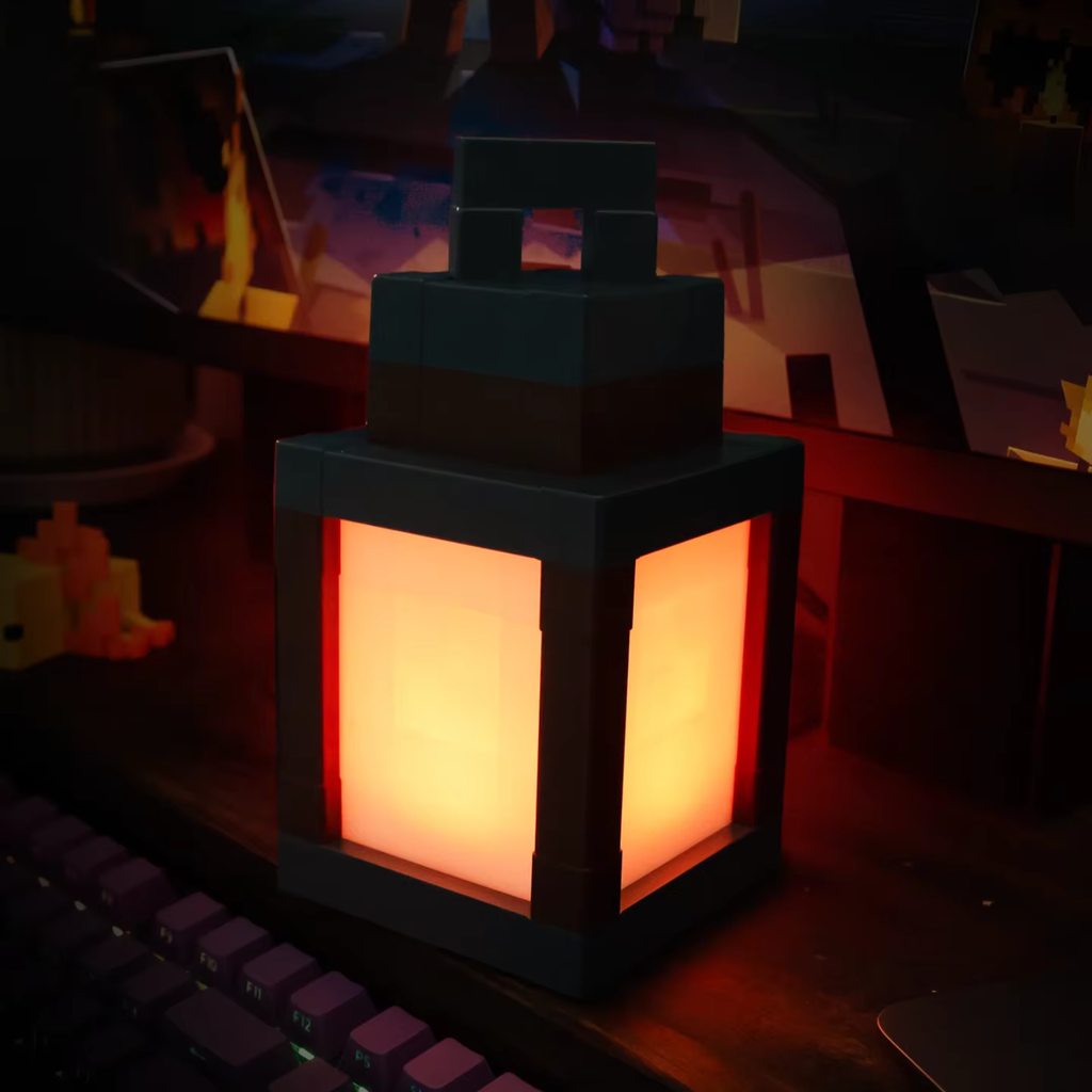Pixel Style LED Lantern Night Light – 16 Colors Portable Table Lamp for Bedroom, Desk & Festival Decor