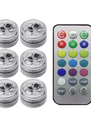 Wireless Adhesive LED Car Interior Ambient Light Remote Control Decor Auto Roof Foot Atmosphere Lamp Bicycle Tail Light