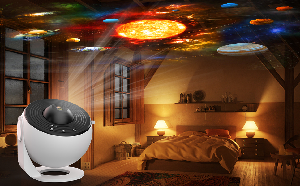 Galaxy Star Projector Night Light – 360° Rotating Starry Sky Planetarium Lamp for Kids Bedroom, Romantic Decor & Gifts