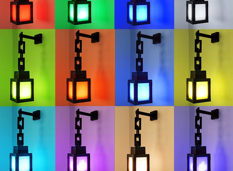 Pixel Style LED Lantern Night Light – 16 Colors Portable Table Lamp for Bedroom, Desk & Festival Decor