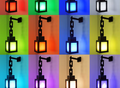 Pixel Style LED Lantern Night Light – 16 Colors Portable Table Lamp for Bedroom, Desk & Festival Decor