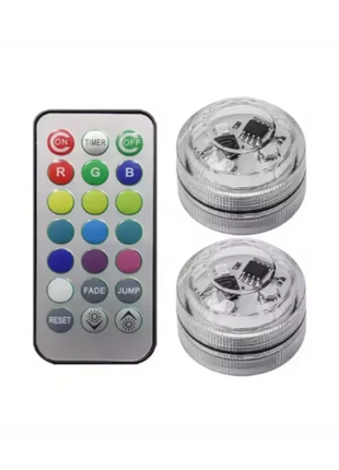 Wireless Adhesive LED Car Interior Ambient Light Remote Control Decor Auto Roof Foot Atmosphere Lamp Bicycle Tail Light