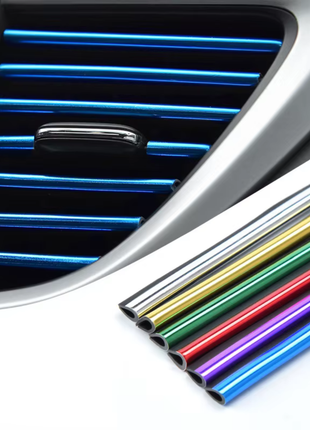 10Pcs 20cm Car Air Conditioner Outlet Decorative U Shape Moulding Trim Decor Strips Car Styling Car Door Edge Corner Protector