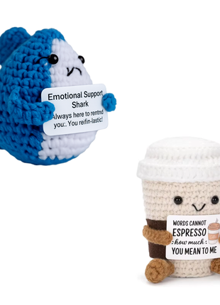 New Positive Energy Potato Hug Pocket Mini Handmade Plush Wool Knitting Doll with Card Funny Christams Gift Home Room Decoration