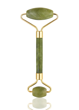 Natural Jade Roller Massager for Face Body Back Foot Massage Roller Facial Liftting Anti-wrinkle Double-end Gua Sha Jade Stone