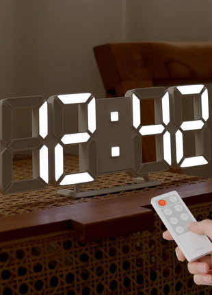 Purchase Products Clock 3D LED Digital Alarm Clock Wall Clock Time/date/temperature For Home/kitchen/office Clocks Decor Garden
