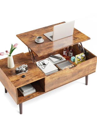 Lift Top Coffee Tables For Living Room 39.37"x19.7" Desk Tea Wood Dining Tables Adjustable Storage Shelf Easy Lift Or Lower