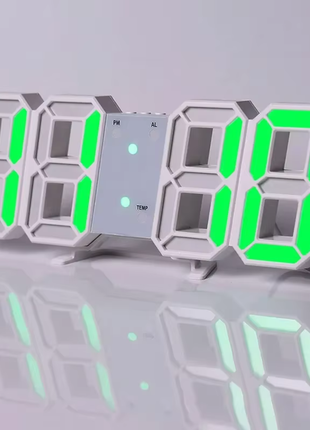 Purchase Products Clock 3D LED Digital Alarm Clock Wall Clock Time/date/temperature For Home/kitchen/office Clocks Decor Garden